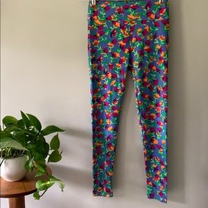 LuLaRoe leggings OS  blue purple NWOT